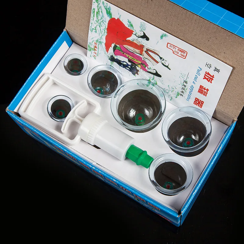 Sporting 6 PCS Vacuum Cupping Set Chinese Medical Cupping Cups Cans Suction Cup  - £24.04 GBP
