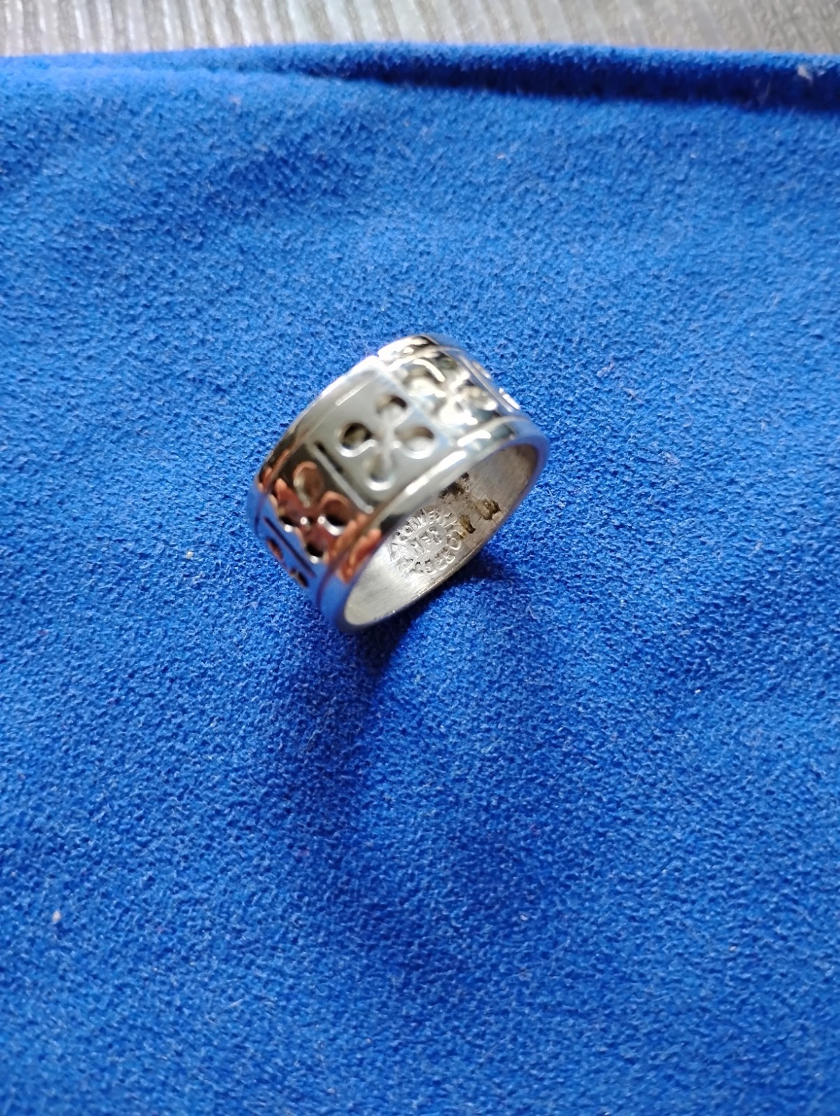 New Vintage Tactical Mexico 11 Mm Wide Band Ring SZ 9.25 Free Shipping Item image 5