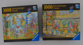 Lot of 2 Ravensburger 1000 Puzzles Home Tweet Home Window Shoppers Birds... - £19.83 GBP