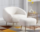 Accent Chair, Upholstered Armchair, Short Plush Particle Velvet Sofachai... - $389.99