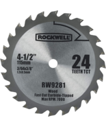 4 1/2&quot; Carbide Tipped Compact Circular Saw Blade for Wood 115mm 24 Teeth - £11.36 GBP