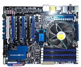 Asus P6T6 Ws Revolution Motherboard +Intel i7-920 +Heat Sink And Fan - £119.94 GBP