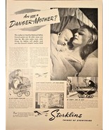 Storkline Strollers Thinks of Everything Danger mother -1948 Vintage Pri... - $8.51