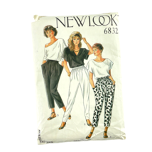 English Pattern Co New Look Sewing Pattern 6832 Pants High Waist Tapered Sz 8-18 - $14.03