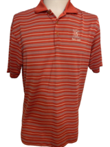 Nike Golf Fit Dry Men&#39;s Golf Shirt TPC Myrtle Beach Orang Striped Medium - $722.07 MXN