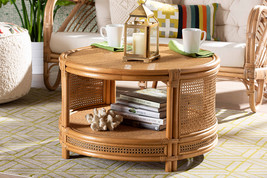 Ornella Natural Brown Rattan Coffee Table - $5,049.40 MXN