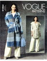 Vogue 10864 1758 Misses 8-24 Vest Jacket Wrap Coat Pattern Belt Pants 2020 UNCUT - £9.55 GBP