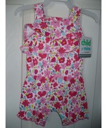 Child of Mine Girls One Piece Romper 0-3 MONTHS Pink Blue Yellow Flowers... - £7.16 GBP
