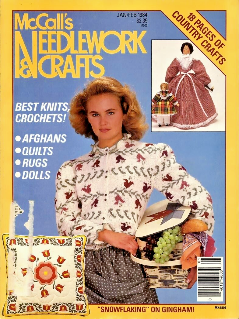 McCall's Needlework & Crafts Jan/Feb 1984 Knitting Crochet Embroidery Sewing +++ - $7.67