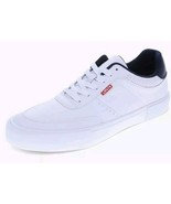 New Levi&#39;s Munro  White/Navy Low top Sneakers  Size 10.5 - $620.60 MXN