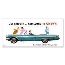 AMERICAN FLYER JET SMOOTH CHEVY ADHESIVE WHISTLE BILLBOARD STICKER for 5... - $11.99