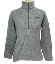 Womens Patagonia 1/4 Zip Pullover BETTER SWEATER Fleece Heather Gray Size Medium - £49.54 GBP