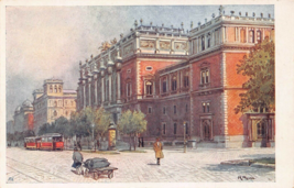 Wien Vienna Austria~Schottenring Mit BORSE~1910 Artist Signed Postcard - £6.76 GBP