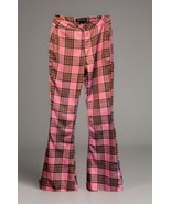 Plaid Flare Leg Pants Pink Almost Famous Women’s Size 0 - £7.04 GBP