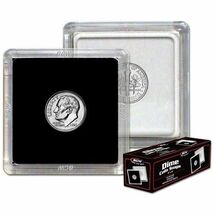 (25) BCW (2 x 2) COIN SNAPS - DIME - BLACK - $15.86