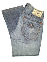 True Religion Boot Cut Jeans 30 World Tour Denim Zip Flap Pockets - £38.82 GBP