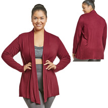Womens Cardigan Long Sleeve Solid Open Front Sweater Usa 2Xl Jacket Outwear Tops - £23.31 GBP