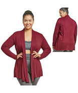 Womens Cardigan Long Sleeve Solid Open Front Sweater Usa 2Xl Jacket Outw... - $36.99