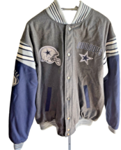 Dallas Cowboys Nfl Varsity Style Wool/Padded Fully Reversible Heavy Jacket Read - £117.43 GBP