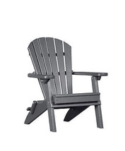 Kids Folding Adirondack Chair - Child Sized Furniture Dark Gray - £241.10 GBP