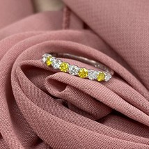 0.50 CT Rundschliff Kunstdiamanten Grown Diamant Ehering Gold 14K Stapel Ring - £321.64 GBP