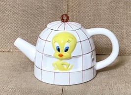 Vintage 1997 Giftco Tweety Bird Birdcage Ceramic Teapot Warner Brothers - $11.88