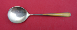 Norwegian Sterling Silver Ice Cream Spoon vermeil enameled gold 4 3/4&quot; - $78.21