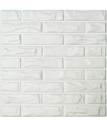 Art3d PVC 3D Wall Panels White Brick Wall Tiles, 19.7&quot; x 19.7&quot; (12 Pack) - $3,801.18 MXN