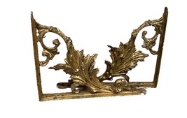 Pair Of Gold Colored Cast Iron Corner Wall Brackets - $19.79