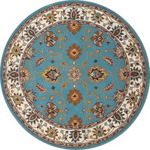 Hand-Tufted Round Area Rug 8x10 Wool Carpet for Bedroom Living Room or Kids Room - £177.34 GBP+