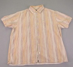 Tommy Bahama Men&#39;s Striped Cotton Camp Shirt Good Fellas Shirt SZ XL - £18.39 GBP