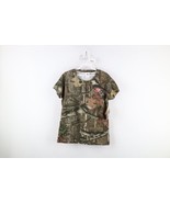 Deadstock Vintage Womens Size Medium Mossy Oak Camouflage Short Sleeve T... - £38.66 GBP