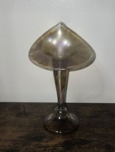 Michael Shearer Jack The Pulpit Iridescent Art Glass Vase 1980 9&quot; - $123.75