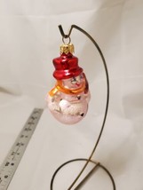 Christopher Radko Littlest Snowman 1996 Ornament  92-067-0 Pink Snowman ... - $33.25