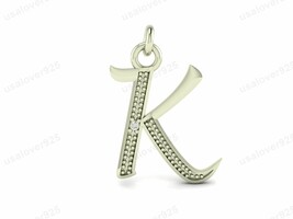 K Alphabet Diamond Stone Handmade Unique 925 Sterling Silver Handmade Je... - $30.00