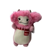 Squishmallows HugMees Brina the Pink Bigfoot 10&quot; Christmas Scarf Plush D... - £18.19 GBP