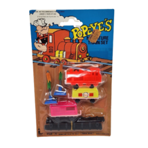 Vintage Larami Popeye's Miniature Toy Train Set Plastic Nos New In Package - $46.55