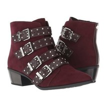 Circus By Sam Edelman Women Ankle Booties Hutton Size US 5 Burgundy Faux Suede - £31.13 GBP