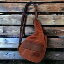 LL Bean Ameribag Traveler Leather Bag Backpack Vintage Distressed Tan Academia  - £66.27 GBP