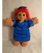 Russ Graduation Troll Plush Doll Blue Cap Gown Red Hair - £6.28 GBP