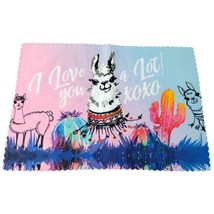 I Love You a Lot XOXO Llama Tapestry Placemat Deskmat Mouse Pad Colorful Hanging - £5.40 GBP