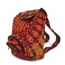 Beautiful Backpack Multipurpose Cotton Bag Indian Mandala Unisex Cotton Backpack - £19.83 GBP