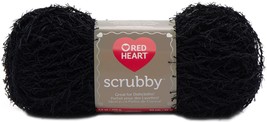 Red Heart Scrubby Yarn-Black - £13.94 GBP