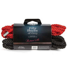 Fifty Shades of Grey Restrain Me Bondage Rope Twin Pack Red/Black - £22.34 GBP