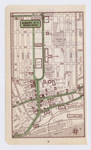 1951 Original Vintage Map Of Albany New York Downtown Business Center - £15.10 GBP