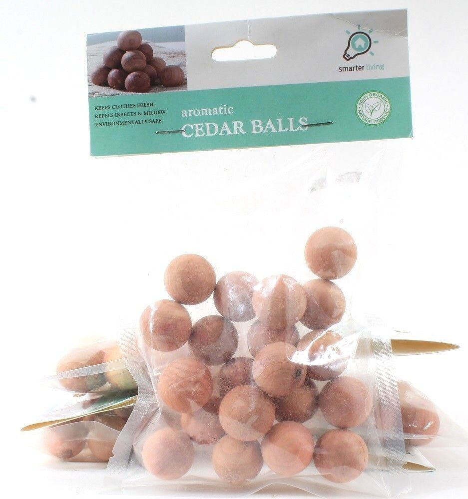 4 Smarter Living Aromatic Cedar Storage Balls Repels Insects Mildew Safe - $17.99