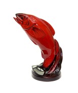 Vintage Royal Doulton Flambe Leaping Salmon Fish Red by Noke Statue 12&quot; ... - £628.99 GBP