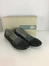 Clarks Cloud Steppers Sillian Slip On Sneakers Loafers Size 12 W Black Gray - £26.81 GBP