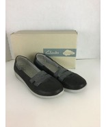 Clarks Cloud Steppers Sillian Slip On Sneakers Loafers Size 12 W Black Gray - £26.40 GBP