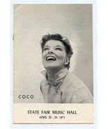 Katherine Hepburn Program COCO 1971 State Fair Music Hall Dallas Texas - £14.12 GBP